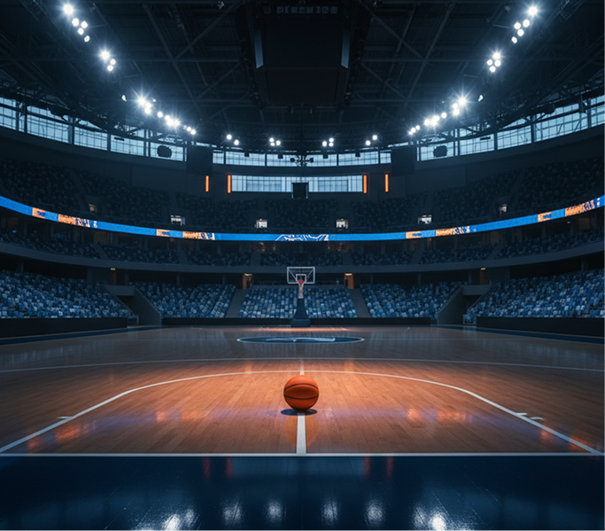 Indoor stadium court